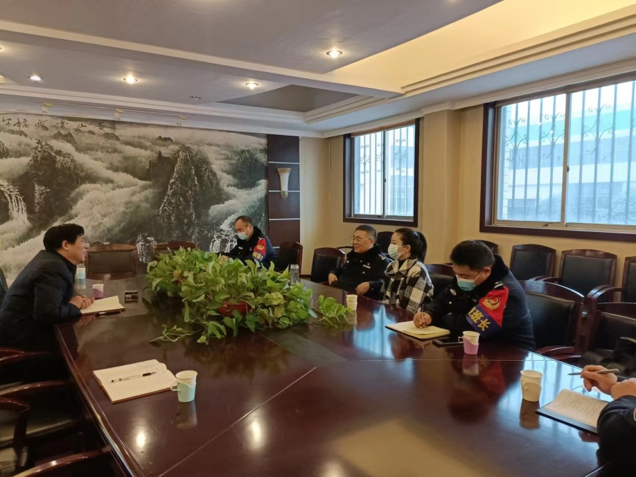 荆州市公安局党委委员、沙市区副区长、公安分局党委书记、局长马挟超一行莅临公司调研企业节后复工复产工作
